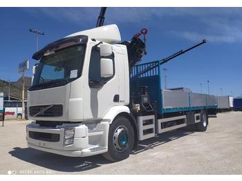 VOLVO FL 240 GRUA HIAB CAJA FIJA Dropside Flatbed Truck From Spain For