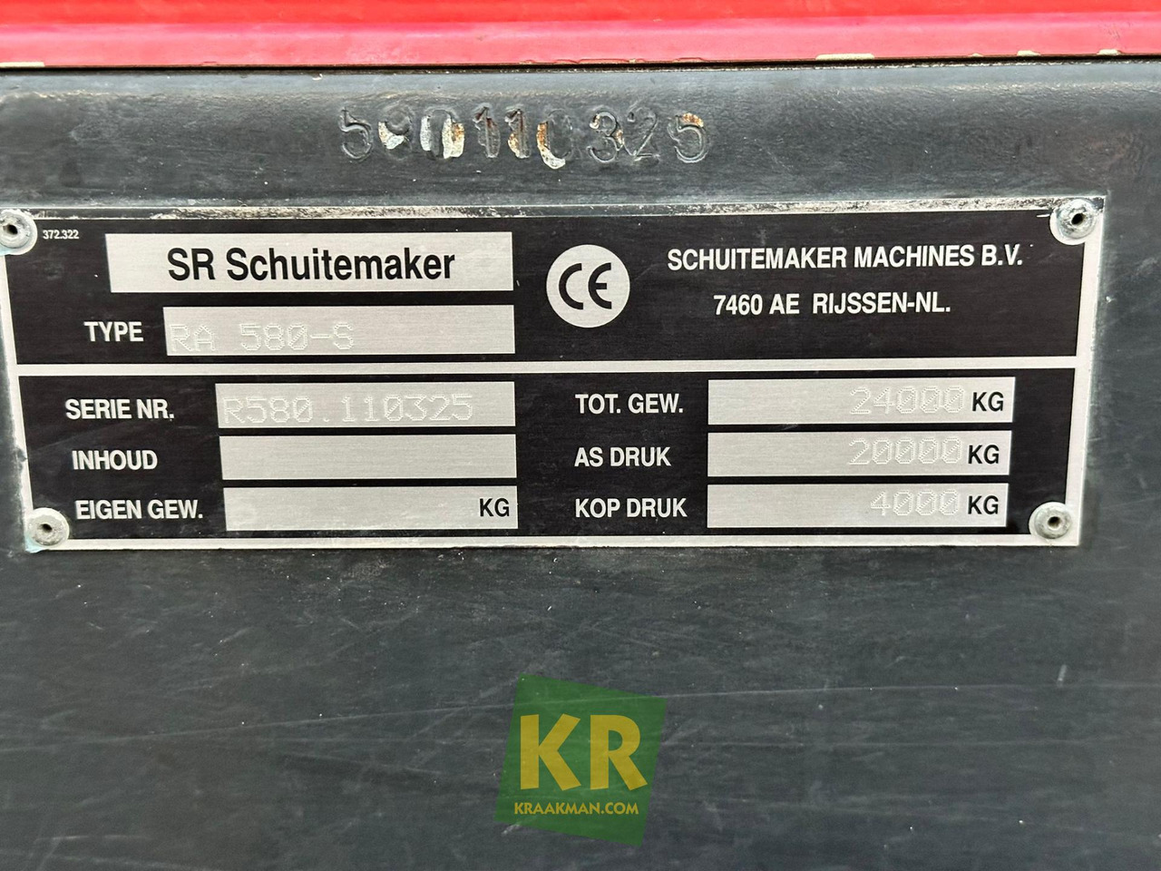 Self-loading wagon Rapide 580 Schuitemaker