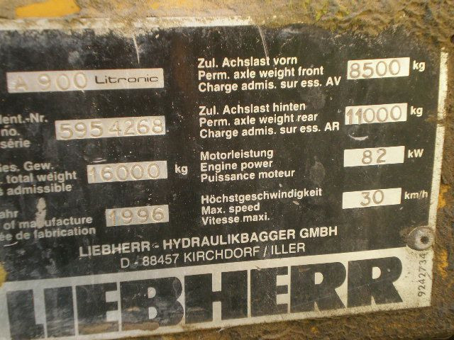 Wheel excavator LIEBHERR A900LI