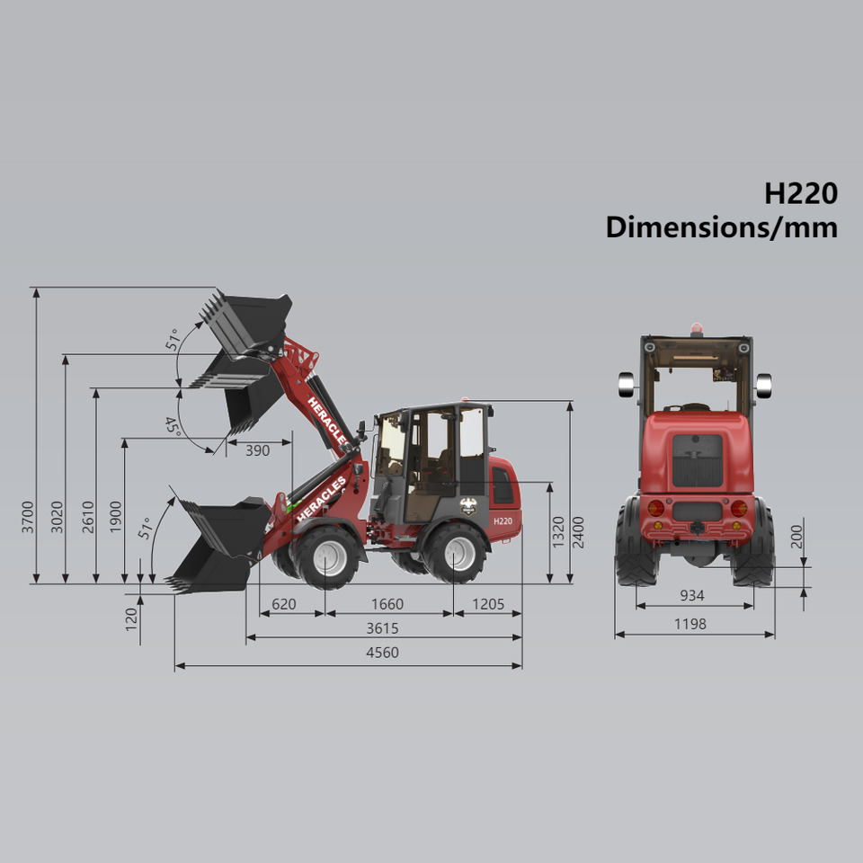 Wheel loader Heracles H220 Diesel Wheel Loader!