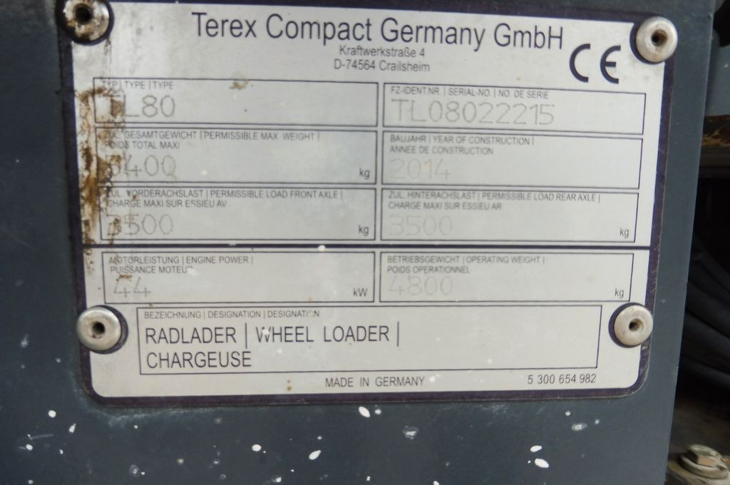 Wheel loader Terex TL 80---Gabel Schauffel