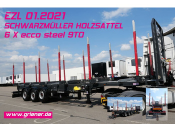 Schwarzmuller Y serie RUNGENSATTEL HOLZ ECCO STEEL 9to 6x for sale Timber semi trailer 27900 EUR 7349578