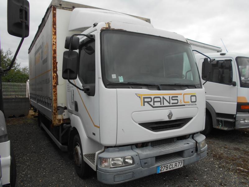 Curtainsider truck Renault Midlum 180