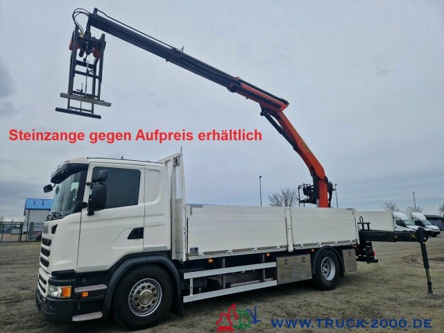 Dropside/ Flatbed truck Scania G370 Kran PK15001L nur 188.707 Km. 1. Hand Klima