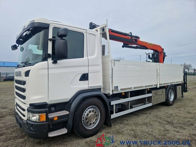 Dropside/ Flatbed truck Scania G370 Kran PK15001L nur 188.707 Km. 1. Hand Klima