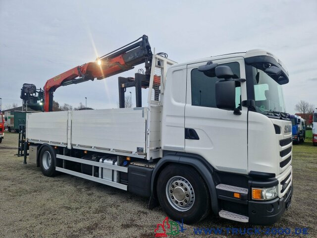 Dropside/ Flatbed truck Scania G370 Kran PK15001L nur 188.707 Km. 1. Hand Klima