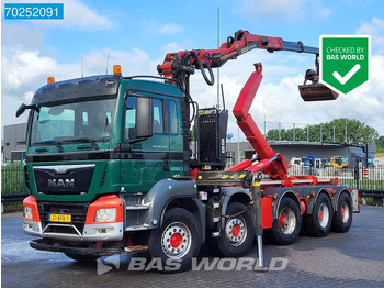 Hook lift truck MAN TGS 49.440 10X4 NL-Truck Palfinger Q170 Z Kran 30t VDL hook Lift+Lenkachse Euro 6