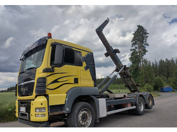 Hook lift truck MAN TGX 26.480 6x2 Vak koukkulaite 