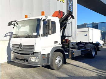 Hook lift truck Mercedes-Benz Atego 1621 *Palfinger kraan*Containersysteem*luchtvering achteras*bluetooth