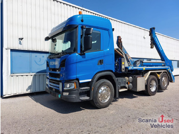 Hook lift truck SCANIA G 450 B6x2*4NA MEILLER AK 16 MTG Absetzkipper