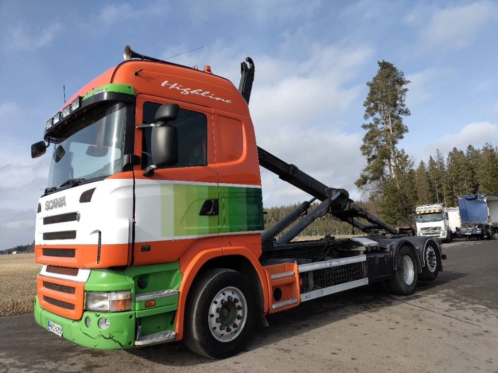 Hook lift truck Scania R480 6x2 palift koukkulaite, Euro5