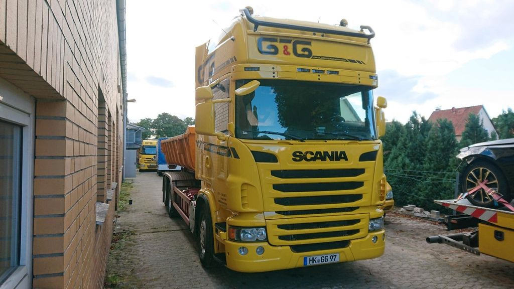 Hook lift truck Scania R 730 Abroller  voll Luft