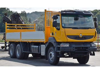 Renault KERAX 370 *HIAB 166 E - 3 HIDUO/FUNK *6x4  - Crane truck, Dropside/ Flatbed truck: picture 3