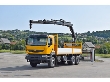 Renault KERAX 370 *HIAB 166 E - 3 HIDUO/FUNK *6x4  - Crane truck, Dropside/ Flatbed truck: picture 2