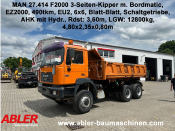 Tipper MAN 27.414 F2000 3-Seiten-Kipper Meiller mit Bordmatic AHK