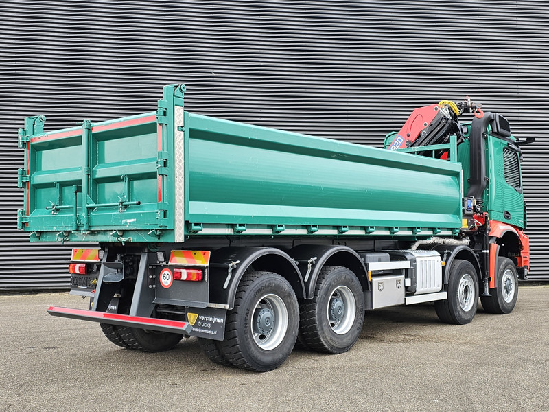 Tipper Mercedes-Benz AROCS 4145 8X6 TIPPER + HMF CRANE