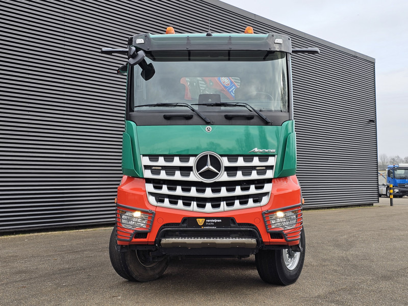 Tipper Mercedes-Benz AROCS 4145 8X6 TIPPER + HMF CRANE