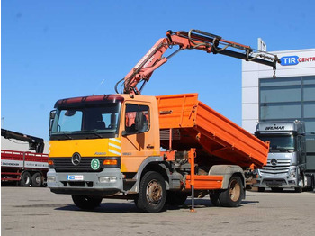 Tipper  Mercedes-Benz Actros 1523, CRANE ATLAS 60.1, THREESSIDED