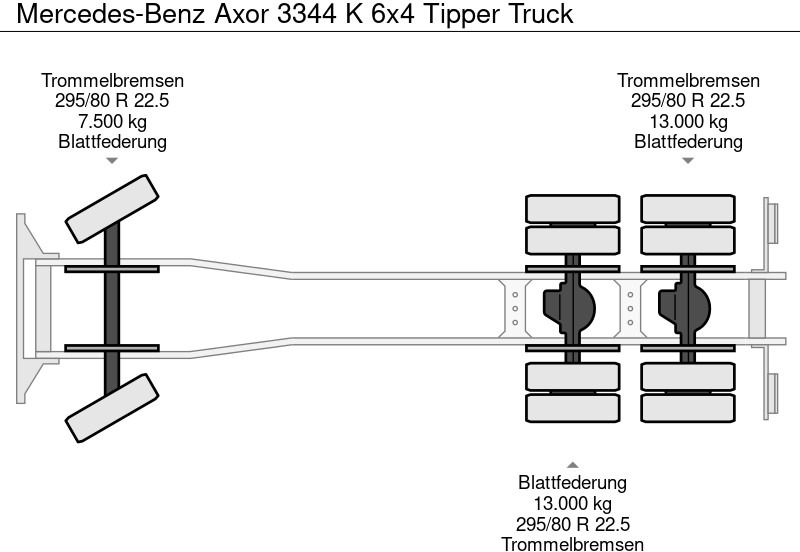 Tipper Mercedes-Benz Axor 3344 K 6x4 Tipper Truck