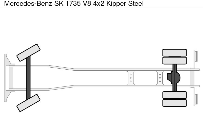 Tipper Mercedes-Benz SK 1735 V8 4x2 Kipper Steel