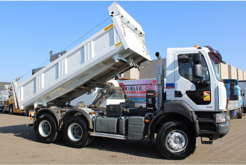 Tipper Renault Kerax 410 + 6x4 + 3side tipper + spring + manual