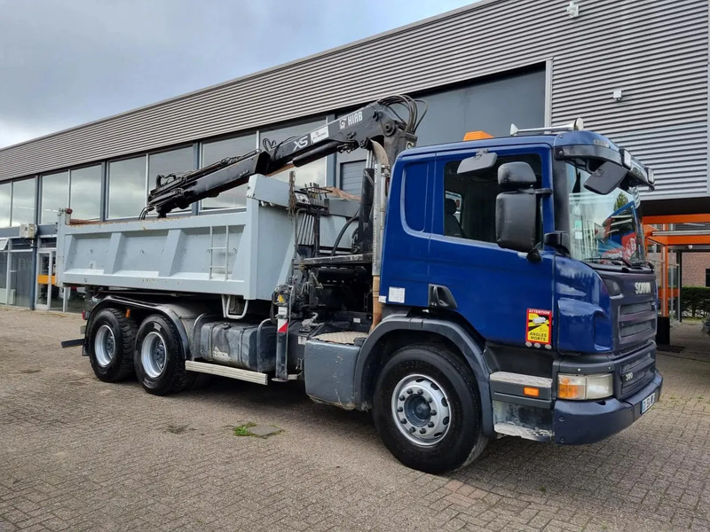 Tipper Scania P380 6X4/ Drieseitenkipper/ Hiabkrane 166 XS/ Greifer