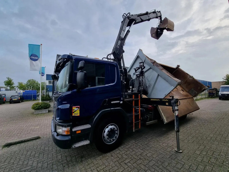 Tipper Scania P380 6X4/ Drieseitenkipper/ Hiabkrane 166 XS/ Greifer