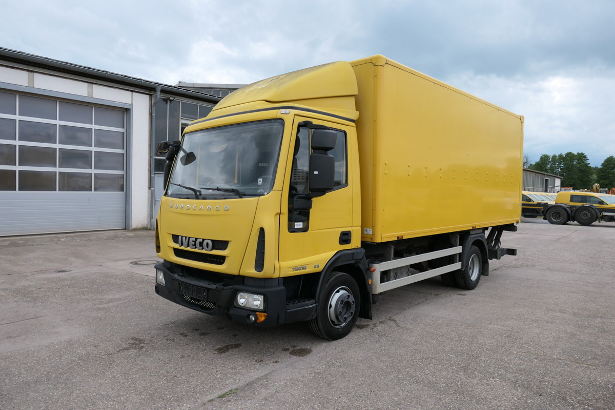 Box van IVECO EuroCargo ML 75 E 16 P LBW LUFT AUTOMATIK EURO-5