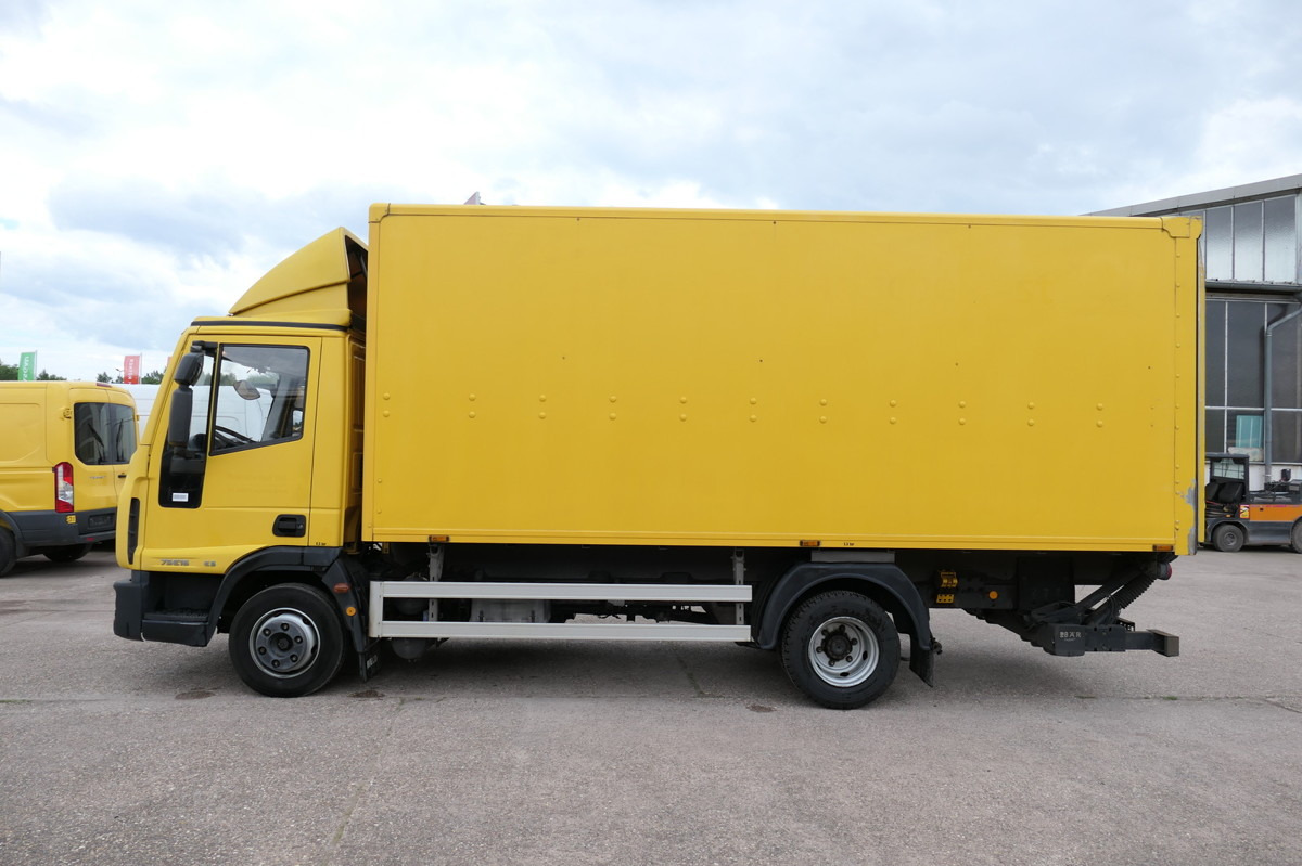 Box van IVECO EuroCargo ML 75 E 16 P LBW LUFT AUTOMATIK EURO-5