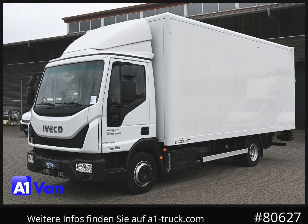 Box van IVECO Eurocargo 75E19/P Koffer, LBW, Klima