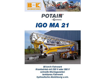 Self-erecting tower crane POTAIN