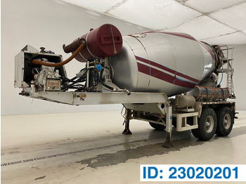 Concrete mixer semi-trailer