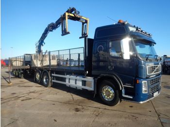 Dropside/ Flatbed truck VOLVO FM 480 EURO 5, 6 X 2 DRAWBAR BRICK/CRANE AND TRAILER - 2009 - V1: picture 1