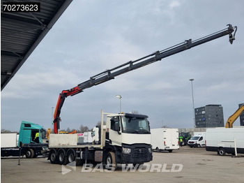 Dropside/ Flatbed truck, Crane truck Renault C 430 8X4 Palfinger PK33002 EH 6x Extensions Euro 6: picture 3