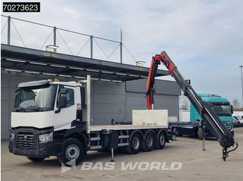 Dropside/ Flatbed truck, Crane truck Renault C 430 8X4 Palfinger PK33002 EH 6x Extensions Euro 6: picture 5