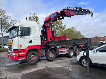 Crane truck, Dropside/ Flatbed truck Scania R490 8X2 EURO 6 + EFFER 1750/4S + REMOTE: picture 3