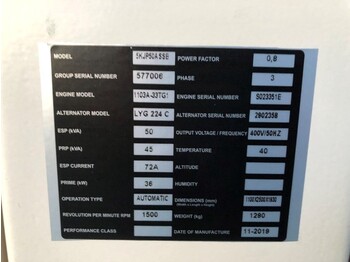 New Generator set Perkins 50 kVA Silent generatorset New !: picture 5