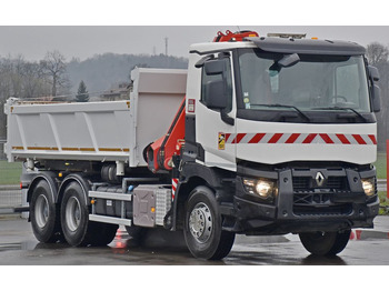 Crane truck, Tipper Renault C380 *KIPPER 5,10 m* FASSI F175A.0.22+FUNK /6x4: picture 4