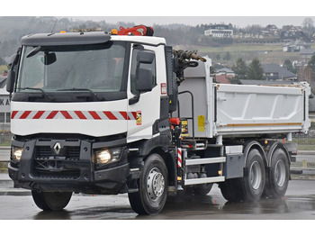 Crane truck, Tipper Renault C380 *KIPPER 5,10 m* FASSI F175A.0.22+FUNK /6x4: picture 5