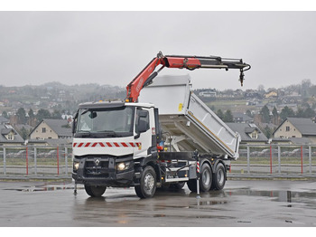 Crane truck, Tipper Renault C380 *KIPPER 5,10 m* FASSI F175A.0.22+FUNK /6x4: picture 2