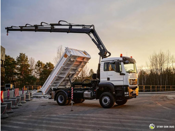 Tipper MAN  TGS 18.360 4x4 HIAB 144 E-4 Crane Kipper: picture 4