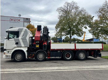 Dropside/ Flatbed truck, Crane truck Scania R 480 LB 8x2 | Palfinger PK 78.002-SH E | 100 t Schwerlast-Transportraupe | Abrollkipper: picture 5