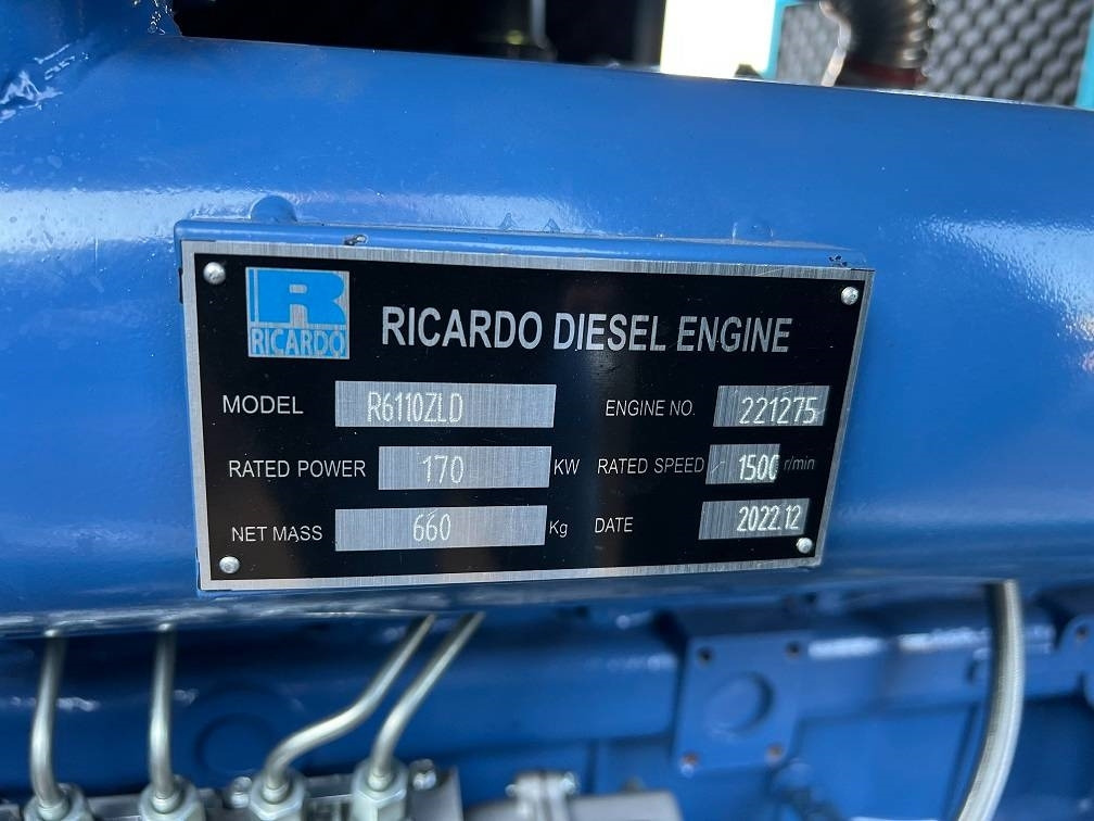 New Generator set Ricardo 200KVA (160KW) SILENT GENERATOR 3 PHASE 50HZ 400V: picture 12