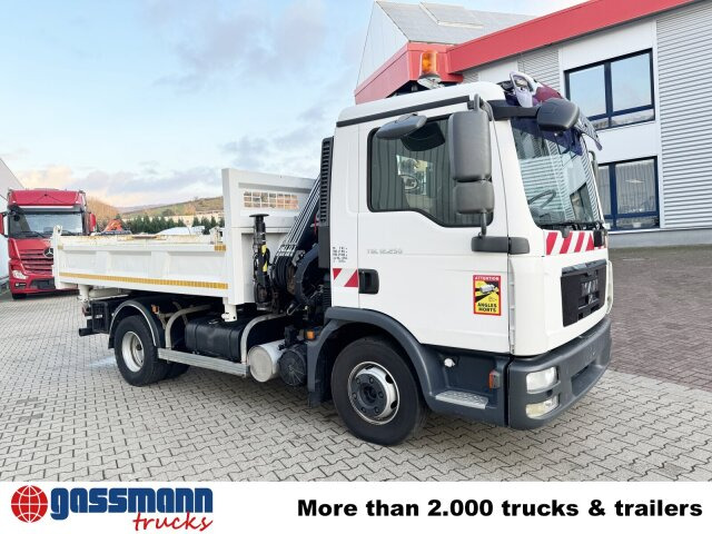 Tipper, Crane truck MAN TGL 12.250/340 4X2 BB, Bordmatik, Kran Hiab 066: picture 10