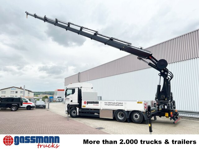 New Dropside/ Flatbed truck, Crane truck MAN TGX 26.510 6x2-4 LL, Kran Hiab X-HiPro 548 E-8,: picture 10