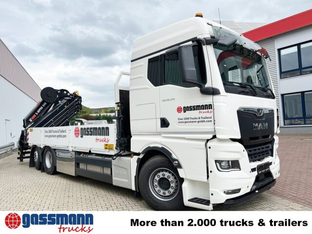 New Dropside/ Flatbed truck, Crane truck MAN TGX 26.510 6x2-4 LL, Kran Hiab X-HiPro 548 E-8,: picture 12