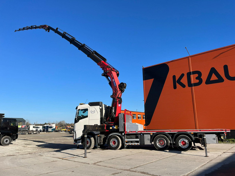 Dropside/ Flatbed truck, Crane truck Volvo FH 540 8x2*6 HMF 8520 K6 + JIB + WINCH / PLATFORM L=6359 mm: picture 10