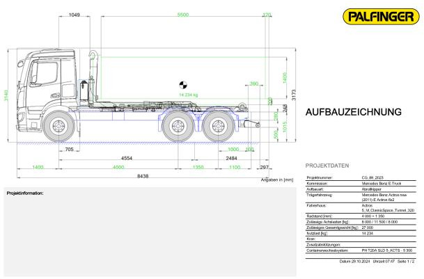 Hook lift truck Mercedes-Benz eActros 300 L: picture 8