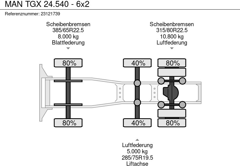 Tractor unit MAN TGX 24.540 - 6x2: picture 11