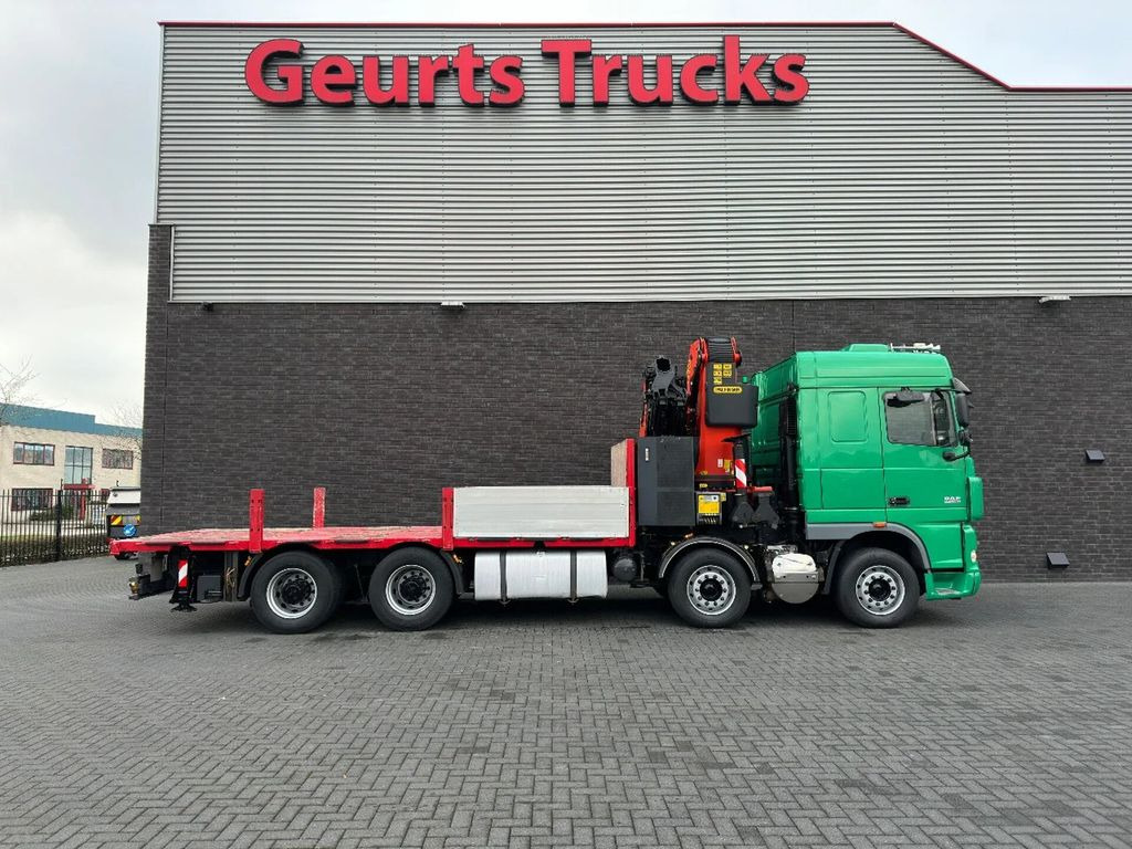 Crane truck, Dropside/ Flatbed truck DAF XF 105.510 8X4 + PALFINGER PK 65002-SH E POWER L: picture 10